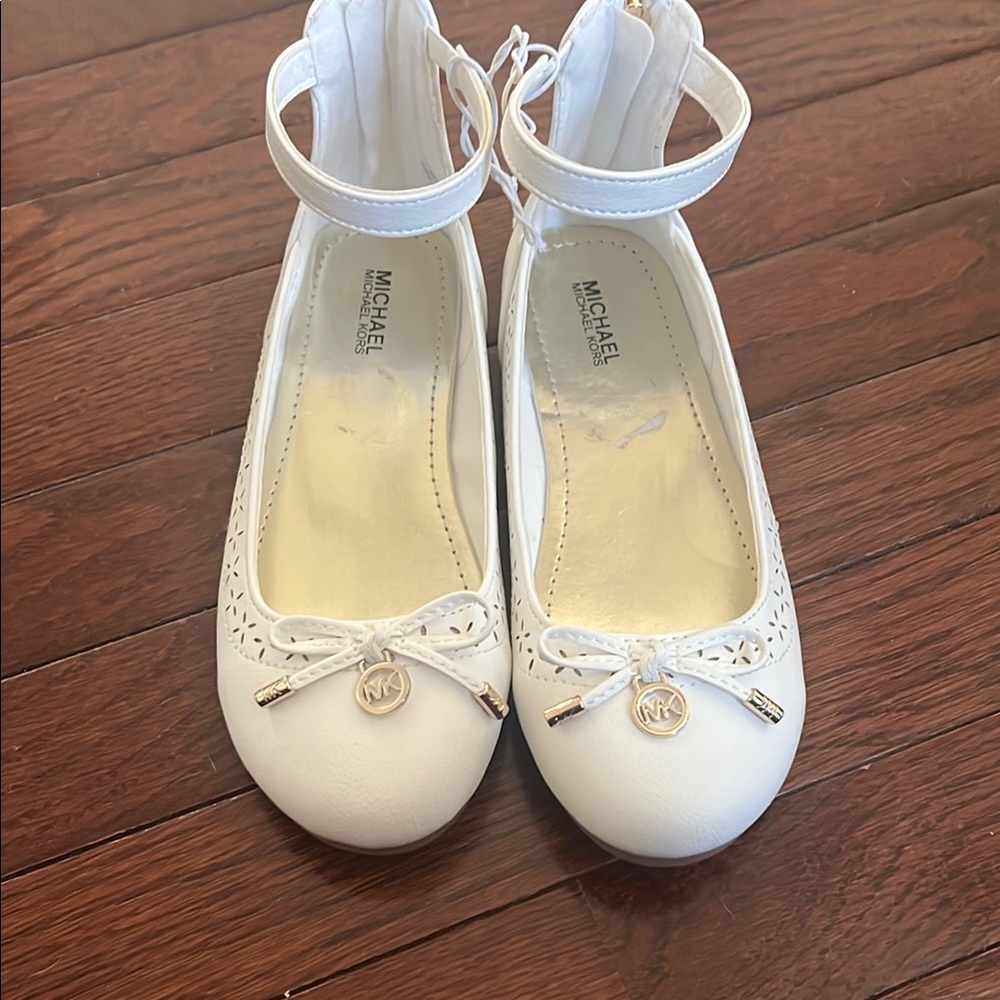 Michael Kors Kids White Ballet Flats